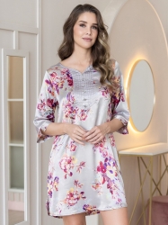 

	Шелковое домашнее платье Грейс
	
 Моника одежда из шелка Флоранж