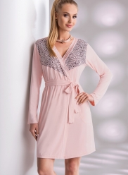 

	Нежно-розовый халат Marika
	
 Домашняя одежда на каждый день Флоранж