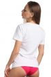 Белая женская футболка из хлопка Лесли