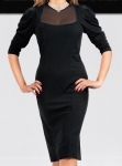 Черное трикотажное платье Дайна