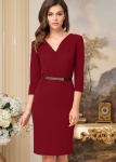 Платье красивое Дресс-код бордовый