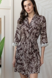 

	Шелковый халат коричневый Mia-Amore Эвита
	
 Шелковые халаты из Италии Флоранж