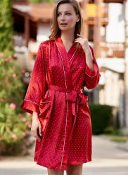 

	Шелковый красный халат Dorothy
	
 Шелковые халаты из Италии Флоранж